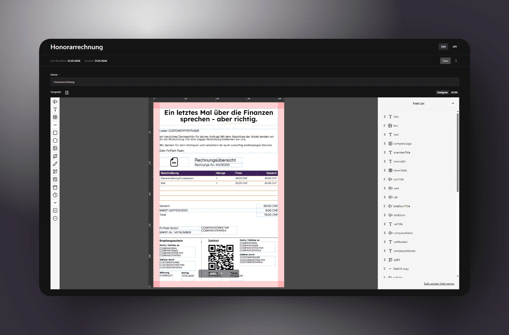 PDFMe Integration in PayloadCMS with Admin UI support for Designer & Form